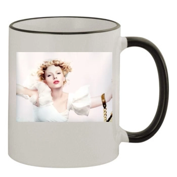 Scarlett Johansson 11oz Colored Rim & Handle Mug