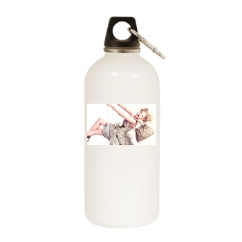 Scarlett Johansson White Water Bottle With Carabiner