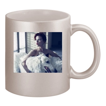 Scarlett Johansson 11oz Metallic Silver Mug