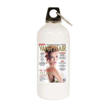 Scarlett Johansson White Water Bottle With Carabiner