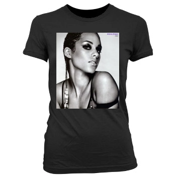 Alicia Keys Women's Junior Cut Crewneck T-Shirt