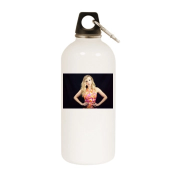 Scarlett Johansson White Water Bottle With Carabiner