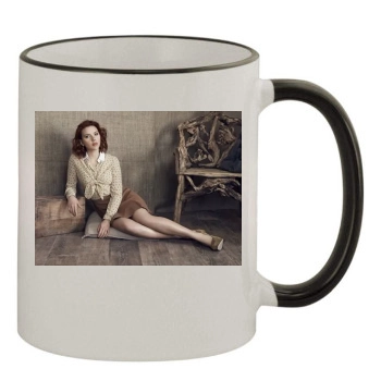 Scarlett Johansson 11oz Colored Rim & Handle Mug