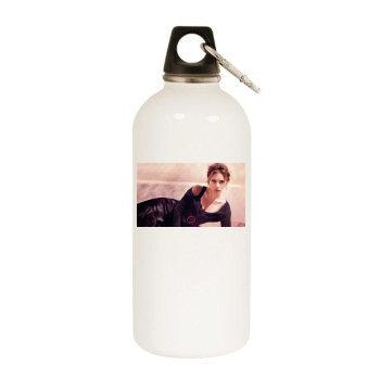 Scarlett Johansson White Water Bottle With Carabiner