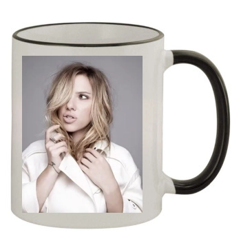 Scarlett Johansson 11oz Colored Rim & Handle Mug