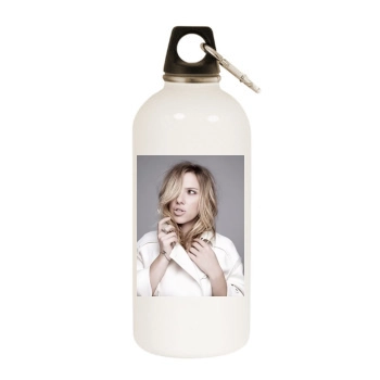 Scarlett Johansson White Water Bottle With Carabiner