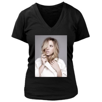 Scarlett Johansson Women's Deep V-Neck TShirt