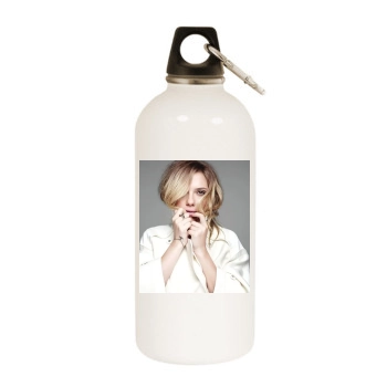 Scarlett Johansson White Water Bottle With Carabiner