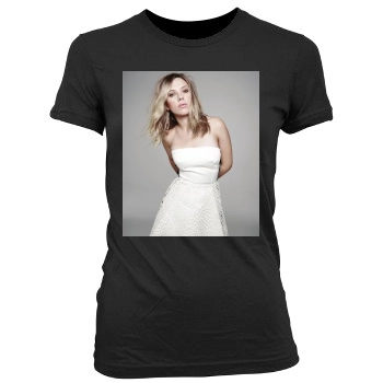 Scarlett Johansson Women's Junior Cut Crewneck T-Shirt