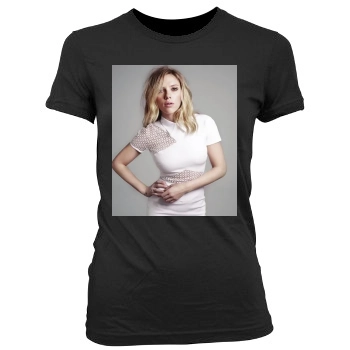 Scarlett Johansson Women's Junior Cut Crewneck T-Shirt