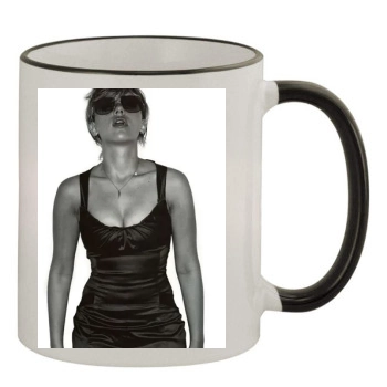 Scarlett Johansson 11oz Colored Rim & Handle Mug