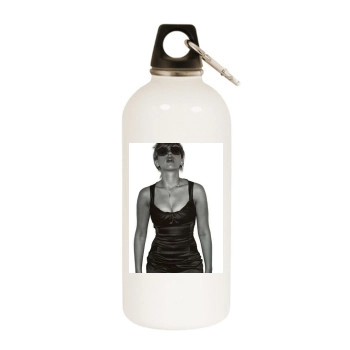 Scarlett Johansson White Water Bottle With Carabiner