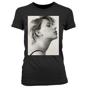 Scarlett Johansson Women's Junior Cut Crewneck T-Shirt