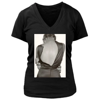 Scarlett Johansson Women's Deep V-Neck TShirt