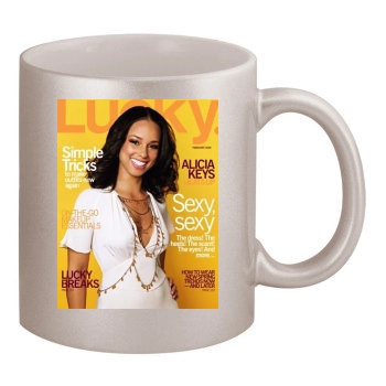 Alicia Keys 11oz Metallic Silver Mug