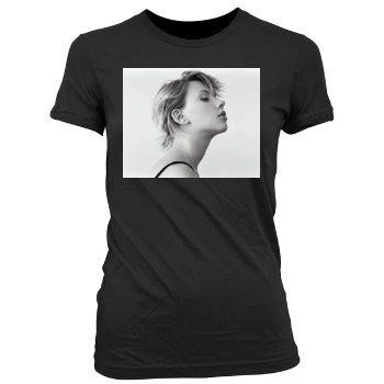 Scarlett Johansson Women's Junior Cut Crewneck T-Shirt