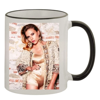 Scarlett Johansson 11oz Colored Rim & Handle Mug