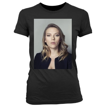 Scarlett Johansson Women's Junior Cut Crewneck T-Shirt