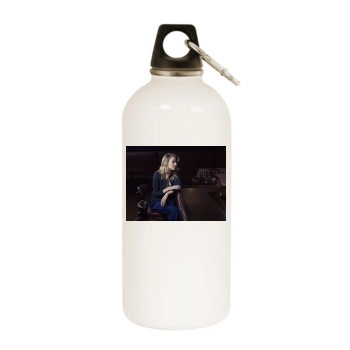 Scarlett Johansson White Water Bottle With Carabiner