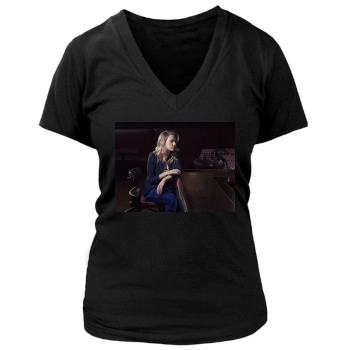 Scarlett Johansson Women's Deep V-Neck TShirt