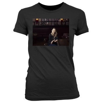 Scarlett Johansson Women's Junior Cut Crewneck T-Shirt