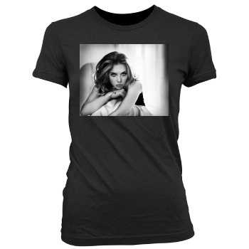 Scarlett Johansson Women's Junior Cut Crewneck T-Shirt