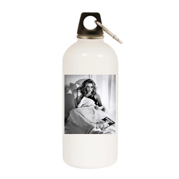 Scarlett Johansson White Water Bottle With Carabiner