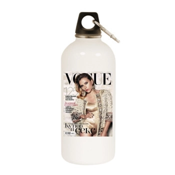 Scarlett Johansson White Water Bottle With Carabiner