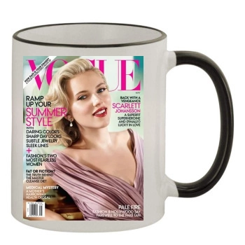 Scarlett Johansson 11oz Colored Rim & Handle Mug