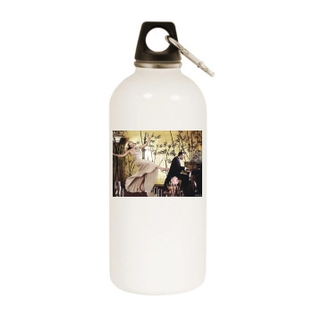 Scarlett Johansson White Water Bottle With Carabiner