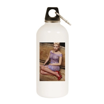 Scarlett Johansson White Water Bottle With Carabiner