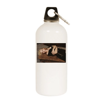 Scarlett Johansson White Water Bottle With Carabiner