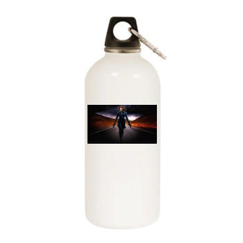 Scarlett Johansson White Water Bottle With Carabiner