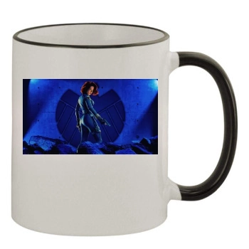 Scarlett Johansson 11oz Colored Rim & Handle Mug