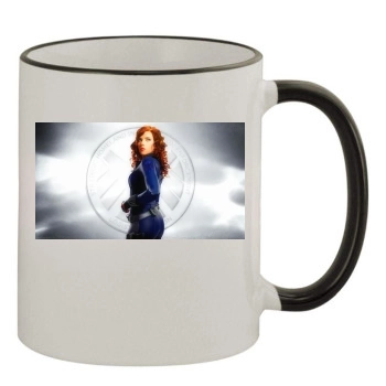 Scarlett Johansson 11oz Colored Rim & Handle Mug