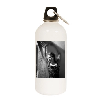 Scarlett Johansson White Water Bottle With Carabiner