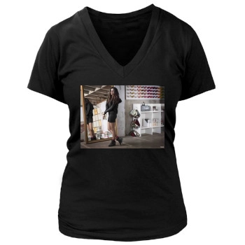 Selena Gomez Women's Deep V-Neck TShirt