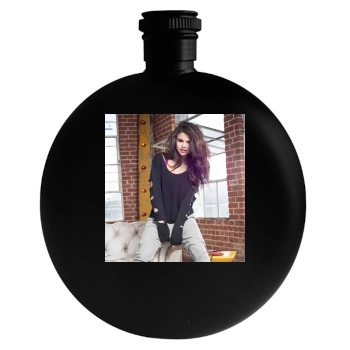 Selena Gomez Round Flask