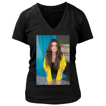 Selena Gomez Women's Deep V-Neck TShirt