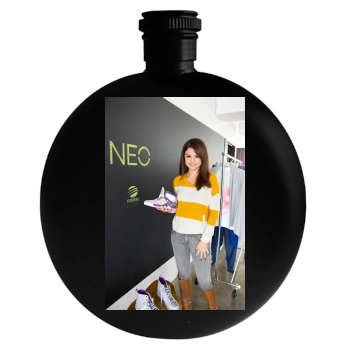 Selena Gomez Round Flask