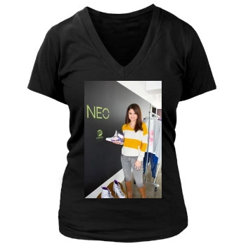 Selena Gomez Women's Deep V-Neck TShirt