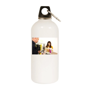 Selena Gomez White Water Bottle With Carabiner