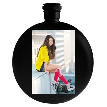 Selena Gomez Round Flask