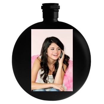 Selena Gomez Round Flask