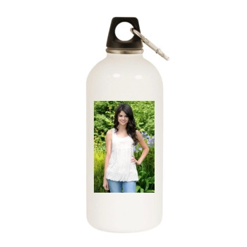 Selena Gomez White Water Bottle With Carabiner