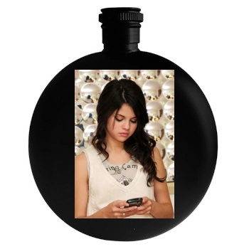 Selena Gomez Round Flask