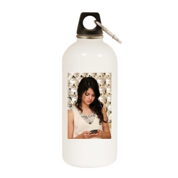 Selena Gomez White Water Bottle With Carabiner