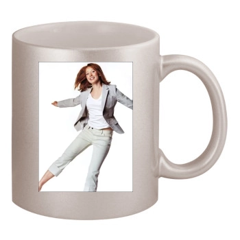 Alicia Witt 11oz Metallic Silver Mug