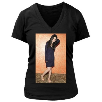 Selena Gomez Women's Deep V-Neck TShirt