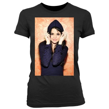 Selena Gomez Women's Junior Cut Crewneck T-Shirt